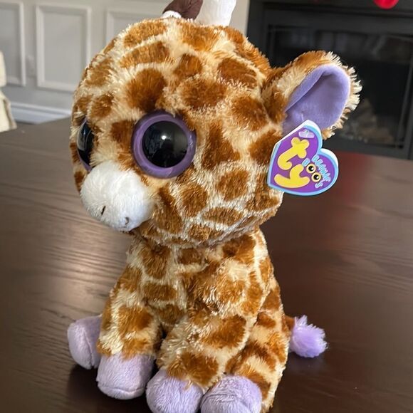 Ty Beanie Boo’s 2012 Safari the Giraffe Purple Tag Discontinued EC 10” tall - Picture 5 of 9
